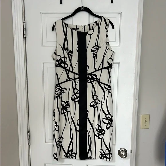 suite 7 | Dresses | Black And Cream Sheath Midi Dress For Wedding Guests |  Poshmark